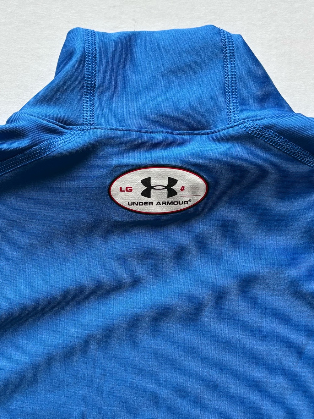 Under Armour Coldgear Compression Long Sleeve Shirt Mens Mock Neck Large Blue - Picture 6 of 9